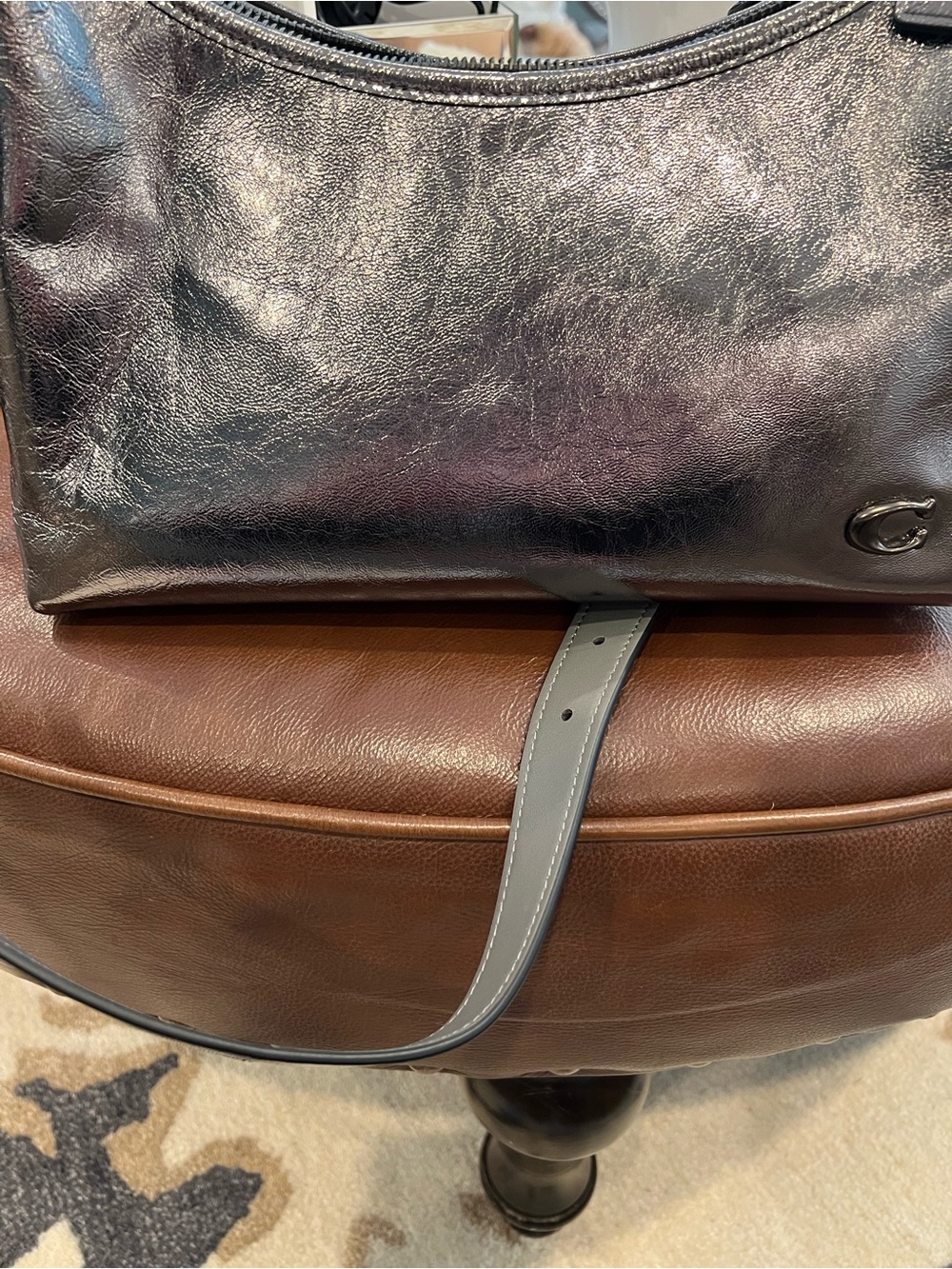 NWT Coach Juliet Shoulder Bag Anthracite - Picture 13 of 15
